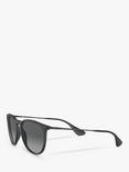 Ray-Ban RB4171 Women's Erika Classic Polarised Oval Sunglasses, Black