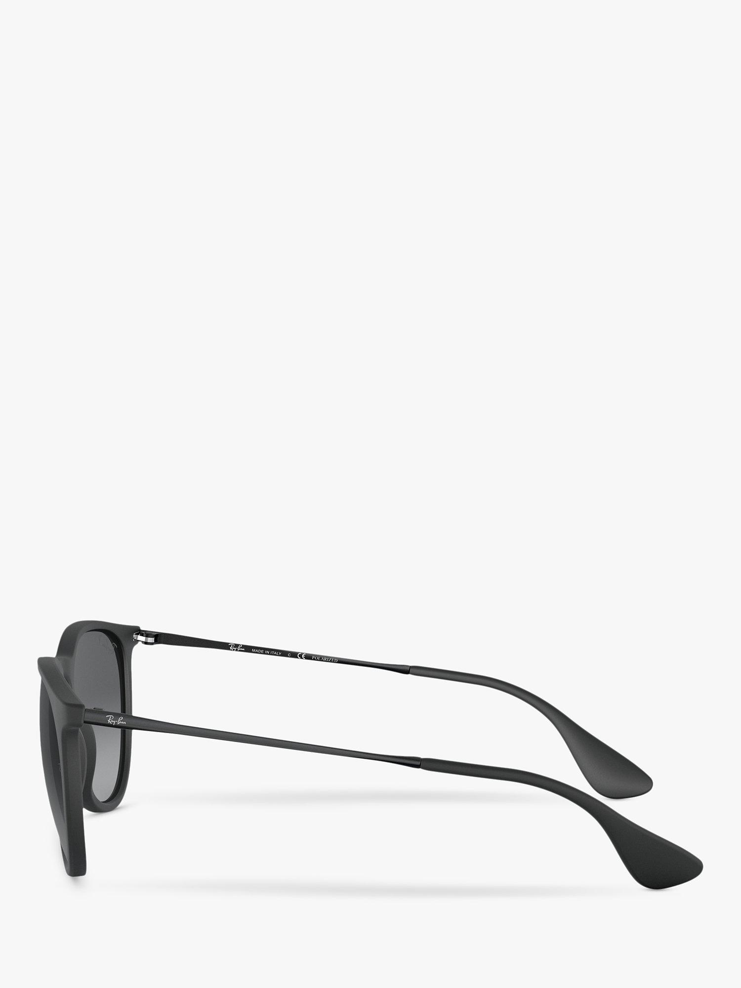 Product image 4 of 11, which shows Ray-Ban RB4171 Women's Erika Classic Polarised Oval Sunglasses, Black