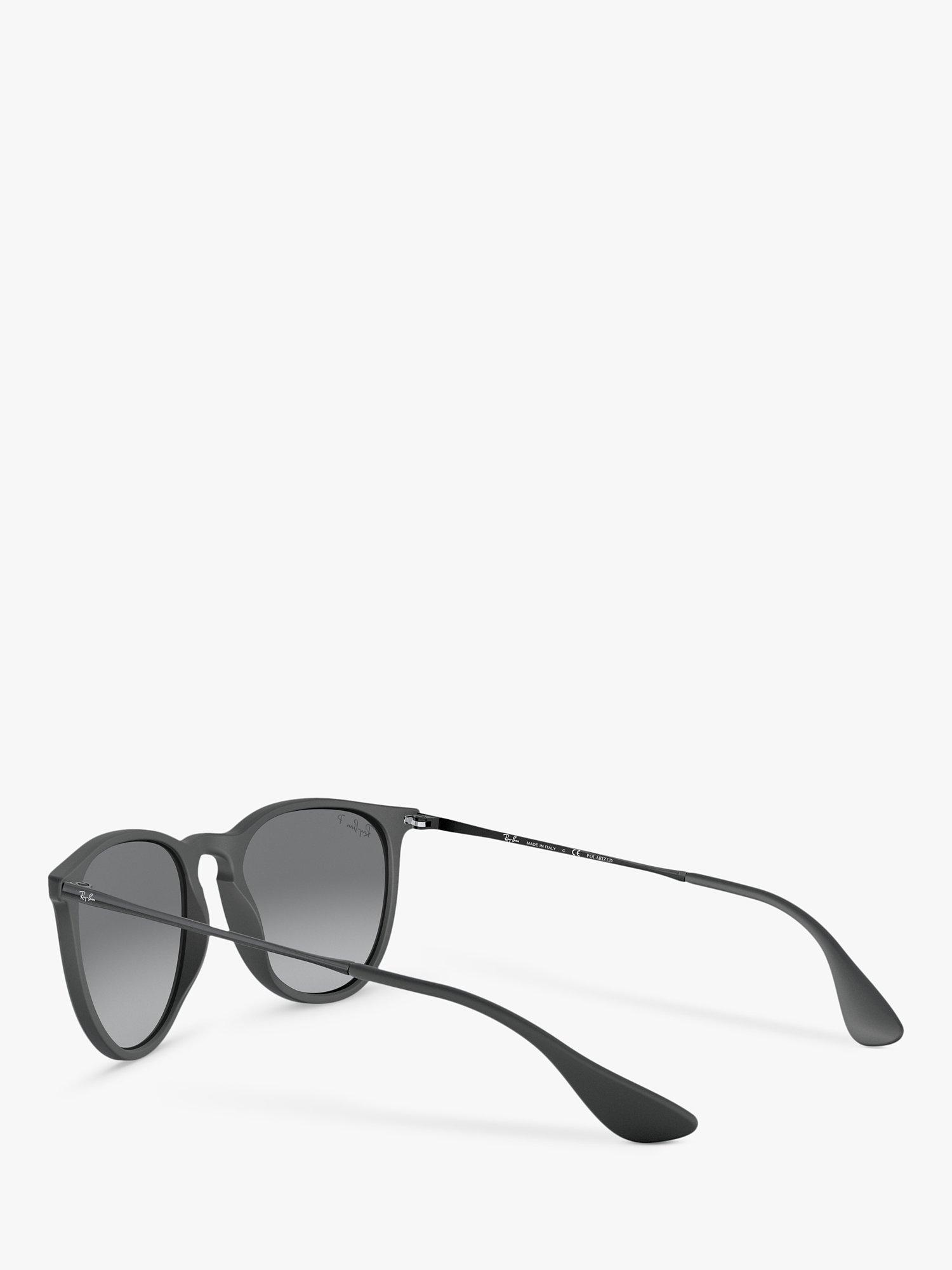 Product image 5 of 11, which shows Ray-Ban RB4171 Women's Erika Classic Polarised Oval Sunglasses, Black