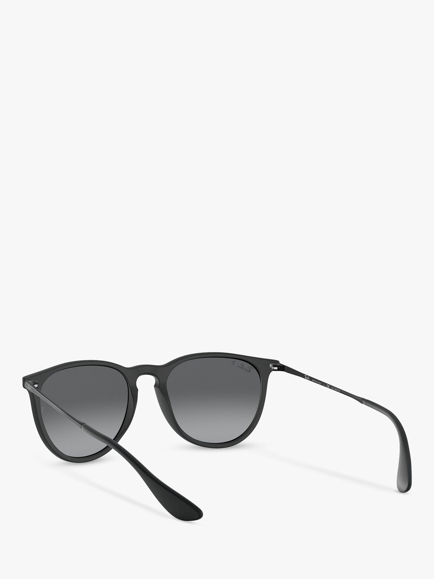Product image 6 of 11, which shows Ray-Ban RB4171 Women's Erika Classic Polarised Oval Sunglasses, Black