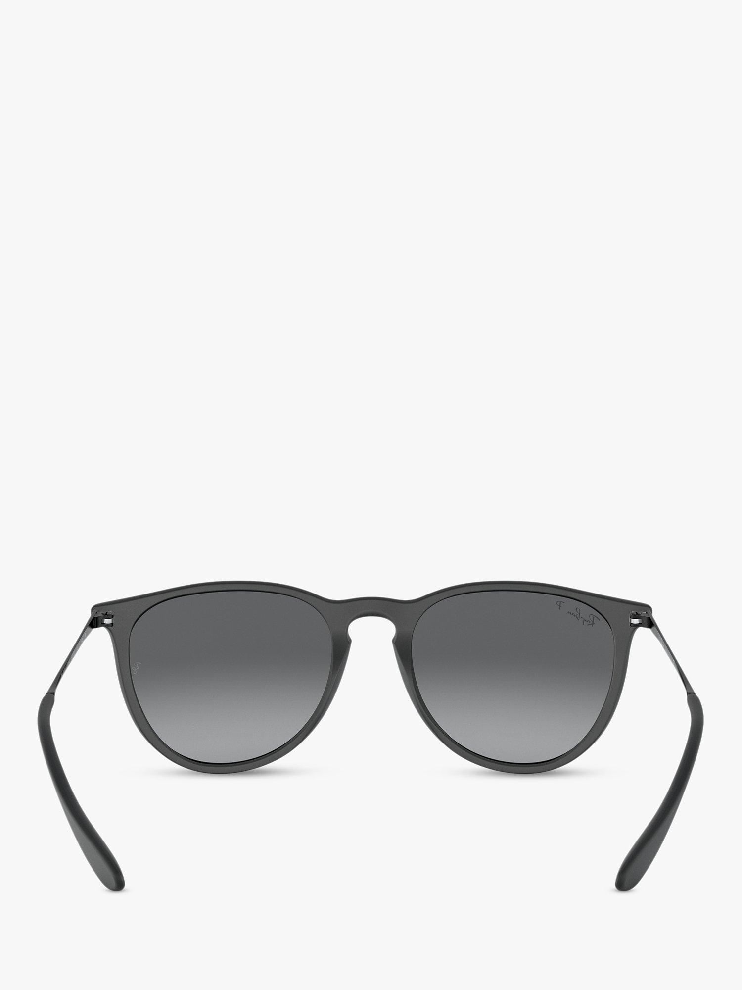 Product image 7 of 11, which shows Ray-Ban RB4171 Women's Erika Classic Polarised Oval Sunglasses, Black