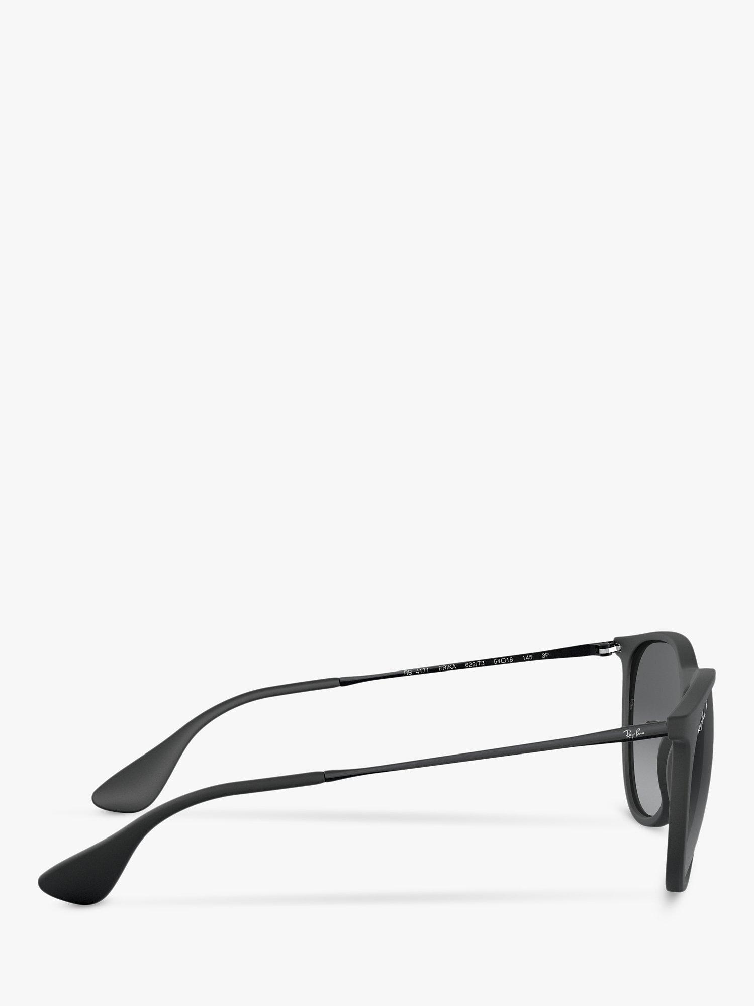 Product image 10 of 11, which shows Ray-Ban RB4171 Women's Erika Classic Polarised Oval Sunglasses, Black