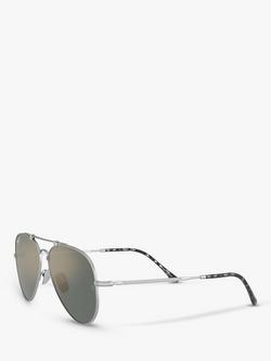 Ray-Ban RB8125 Unisex Aviator Gradient Sunglasses, Metallics - view 2, Metallics