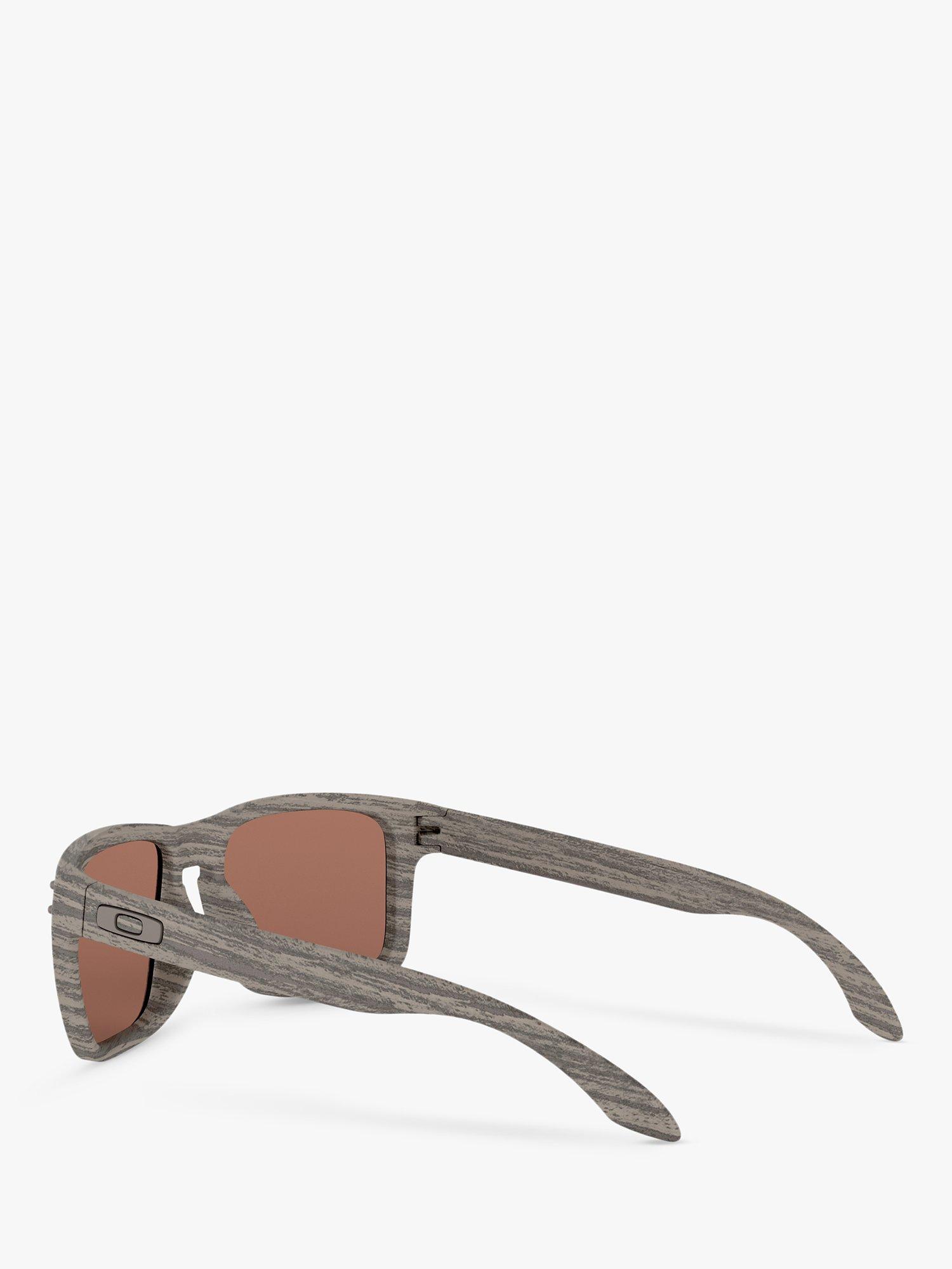 Product image 5 of 11, which shows Oakley OO9102 Men's Holbrook Prizm Polarised Square Sunglasses, Grey/Mirror Blue