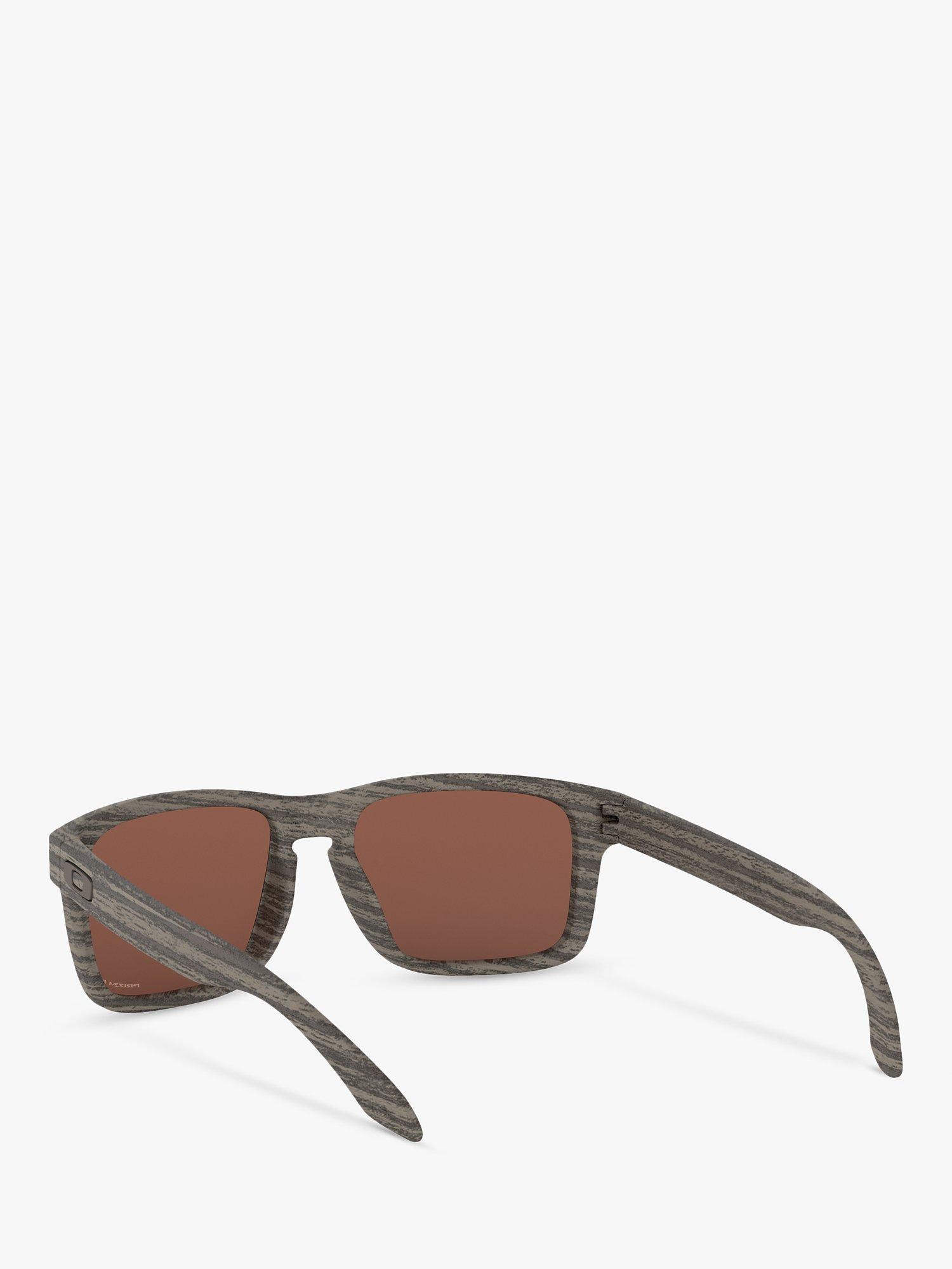 Product image 6 of 11, which shows Oakley OO9102 Men's Holbrook Prizm Polarised Square Sunglasses, Grey/Mirror Blue