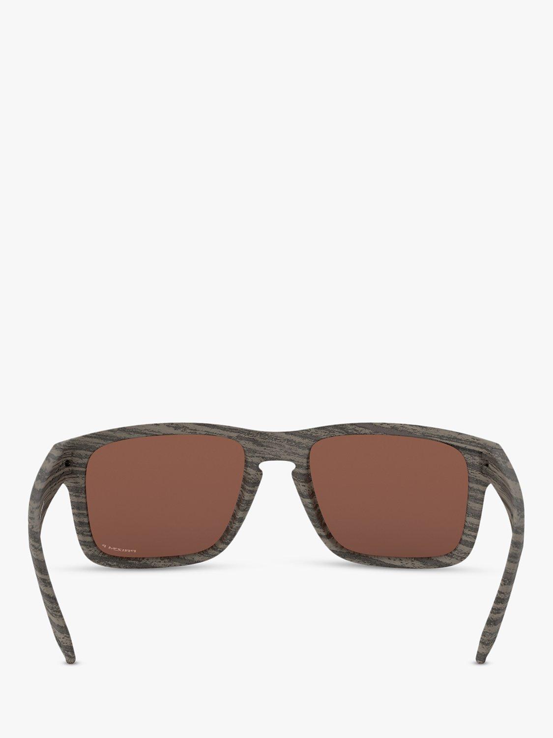 Product image 7 of 11, which shows Oakley OO9102 Men's Holbrook Prizm Polarised Square Sunglasses, Grey/Mirror Blue