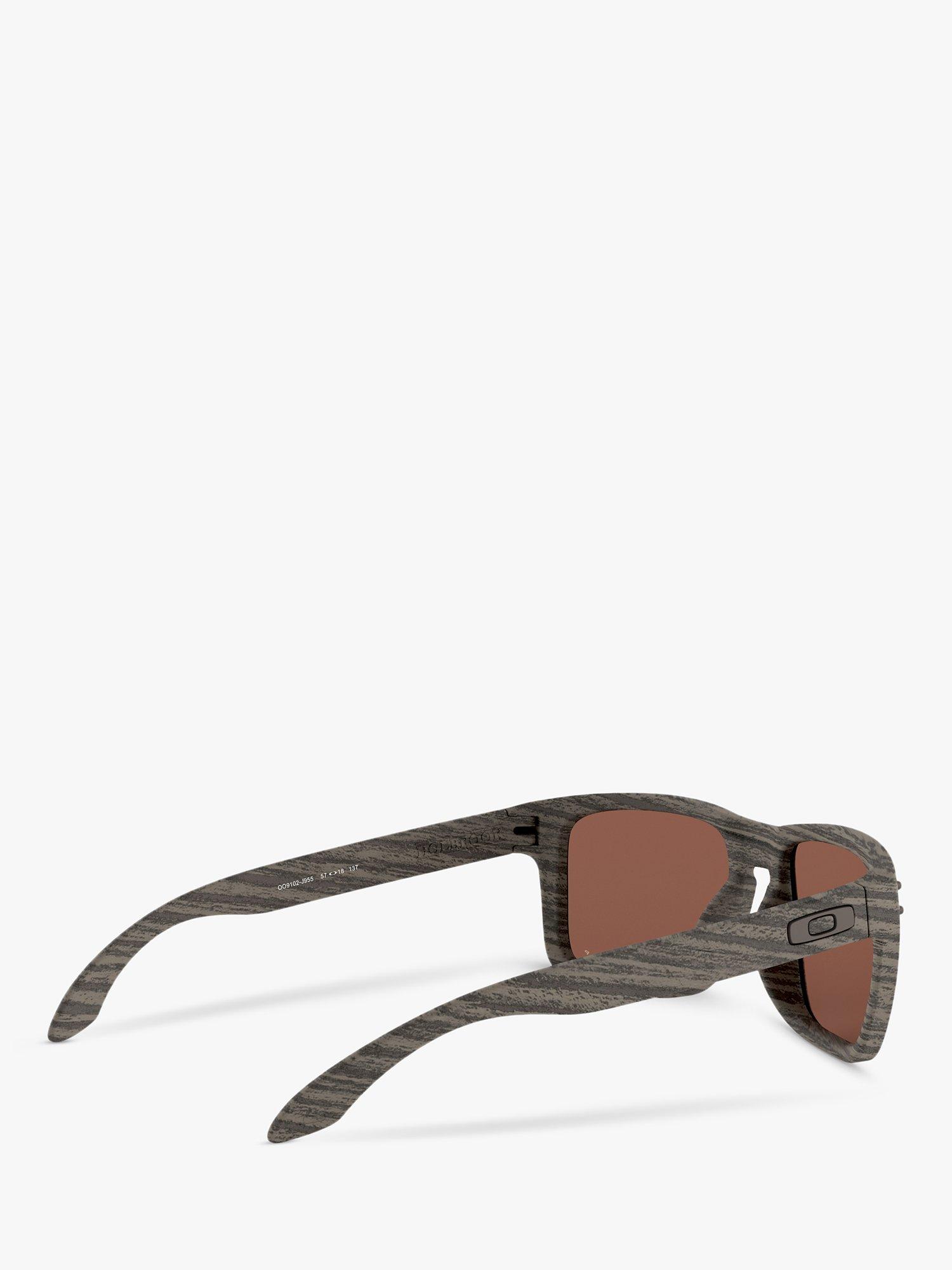 Product image 9 of 11, which shows Oakley OO9102 Men's Holbrook Prizm Polarised Square Sunglasses, Grey/Mirror Blue