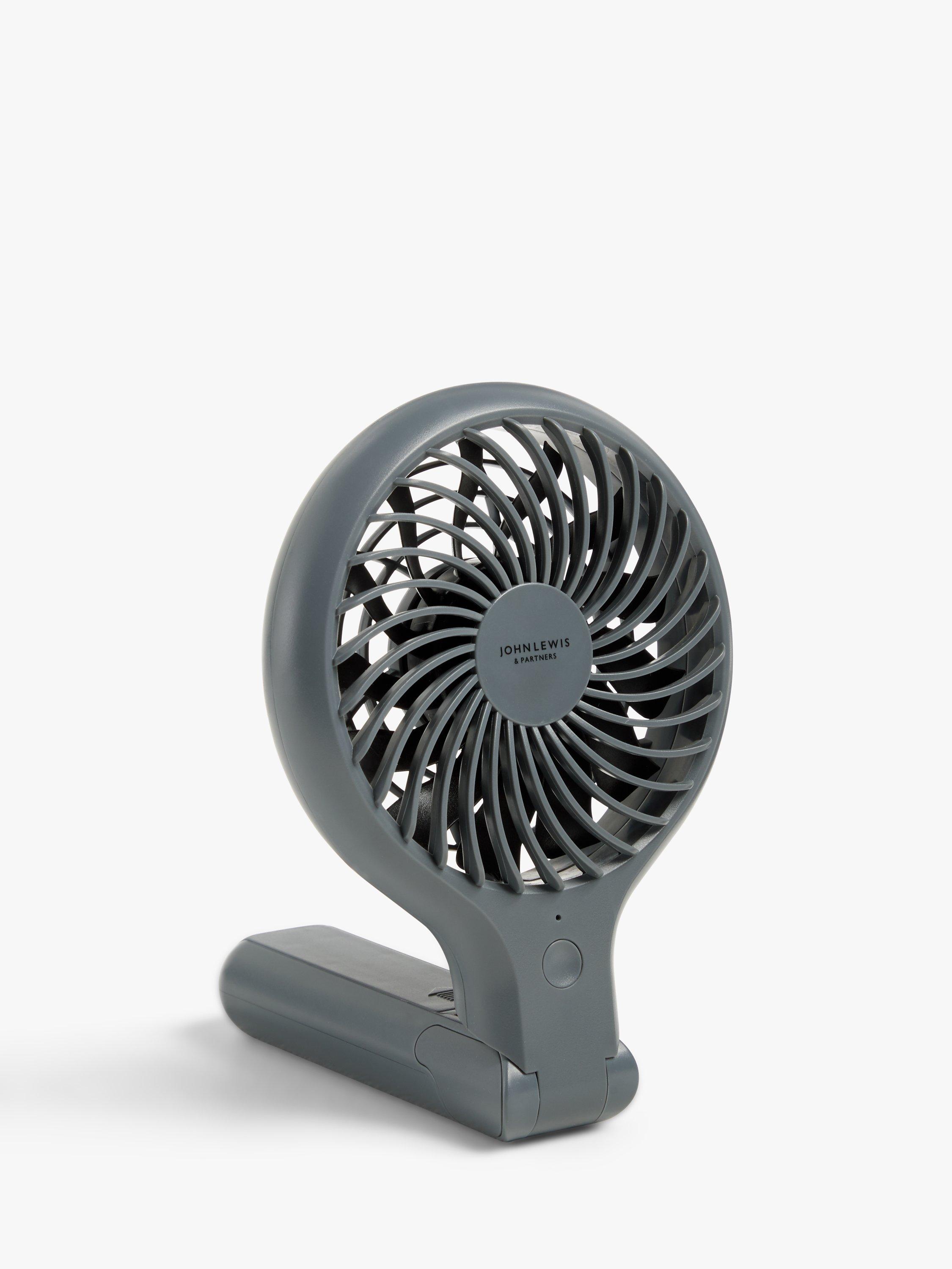 ANYDAY John Lewis & Partners Handheld Foldable Fan, 4 inch, Steel