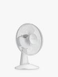 John Lewis Desk Fan, 12 inch, White