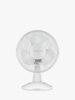 John Lewis Desk Fan, 9 inch, White, White