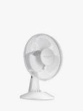 John Lewis Desk Fan, 9 inch, White