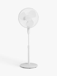 John Lewis Pedestal Fan, 16 inch, White