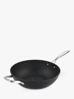 Eaziglide Neverstick2 Aluminium Non-Stick Open Wok, 32cm, Black