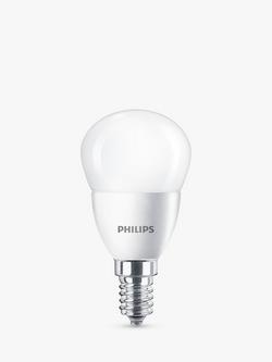 Philips 5W SES LED Non Dimmable Golf Ball Bulbs, Set of 2, Warm White, 