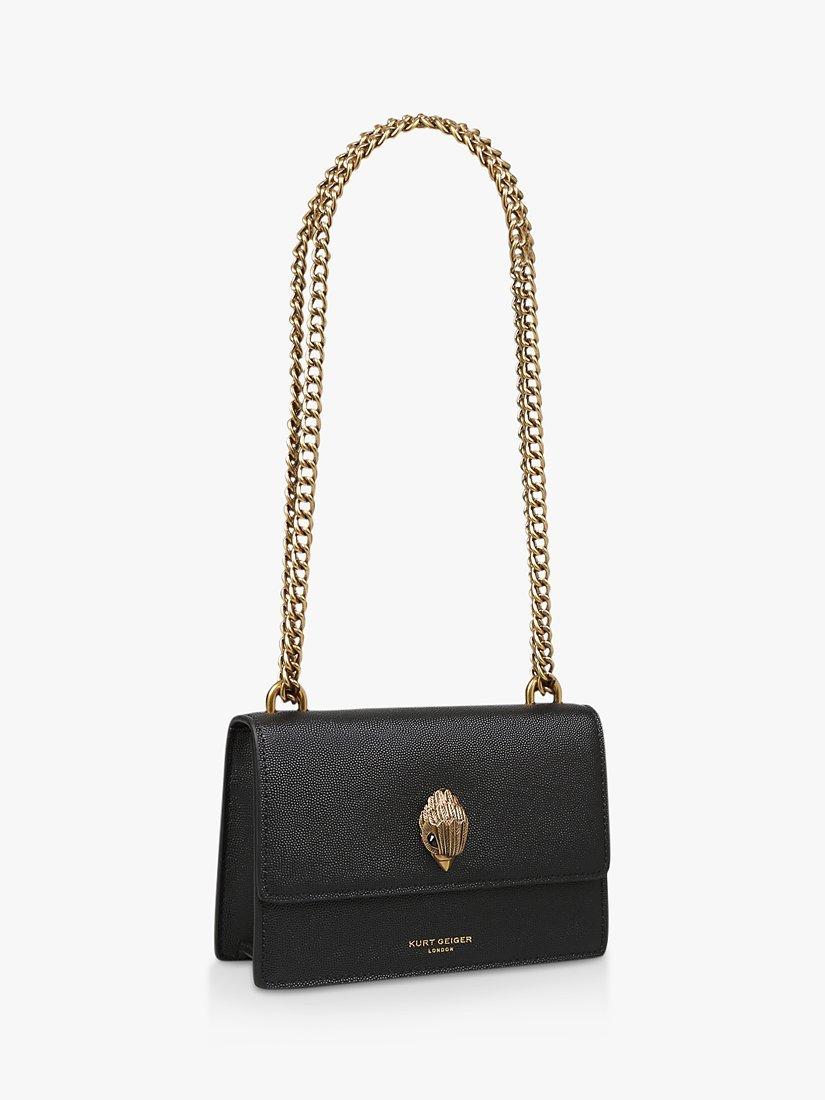 Product image 3 of 4, which shows Kurt Geiger London Shoreditch Small Leather Cross Body Bag, Black