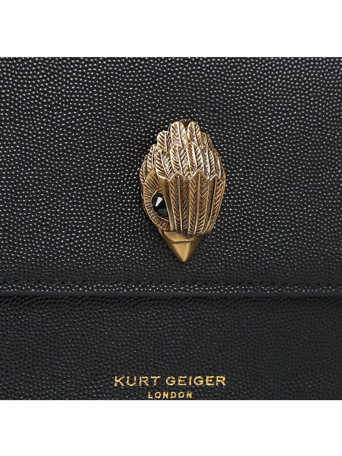 Product image 2 of 4, which shows Kurt Geiger London Shoreditch Small Leather Cross Body Bag, Black