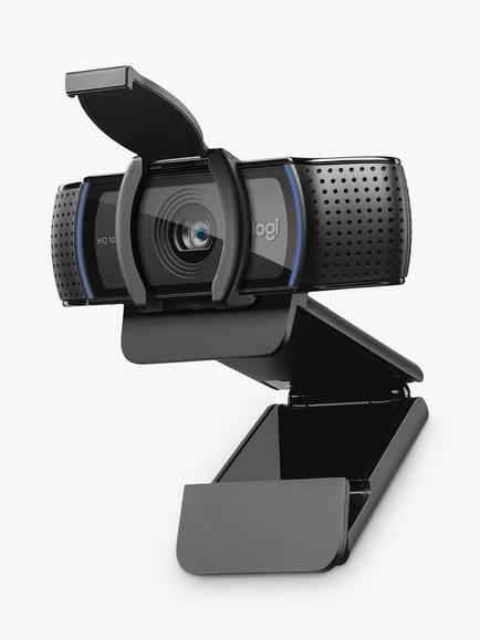 Logitech C920s Webcam, Black, Black