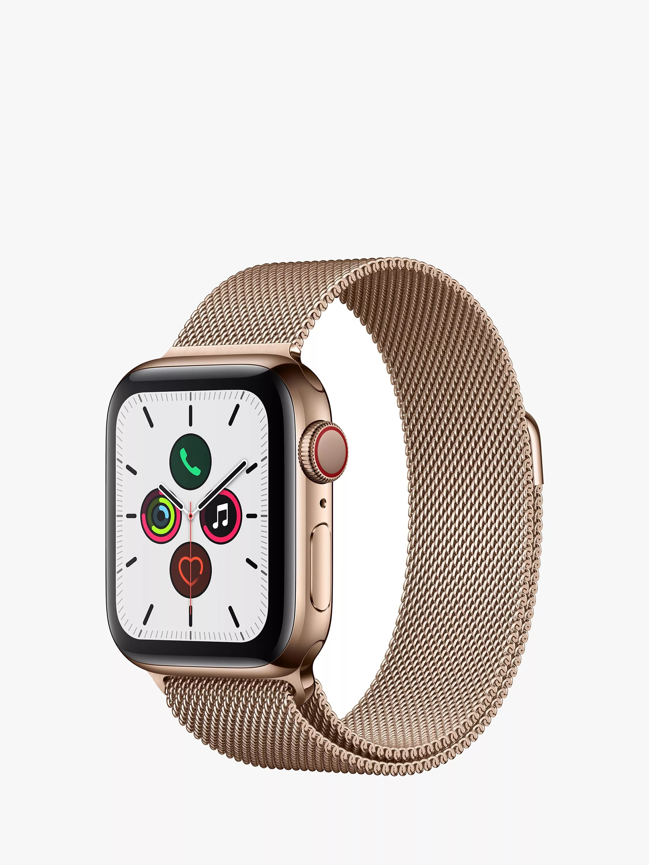 Apple Watch Series 5 GPS Cellular 40mm Gold Stainless Steel Case with Gold Milanese Loop