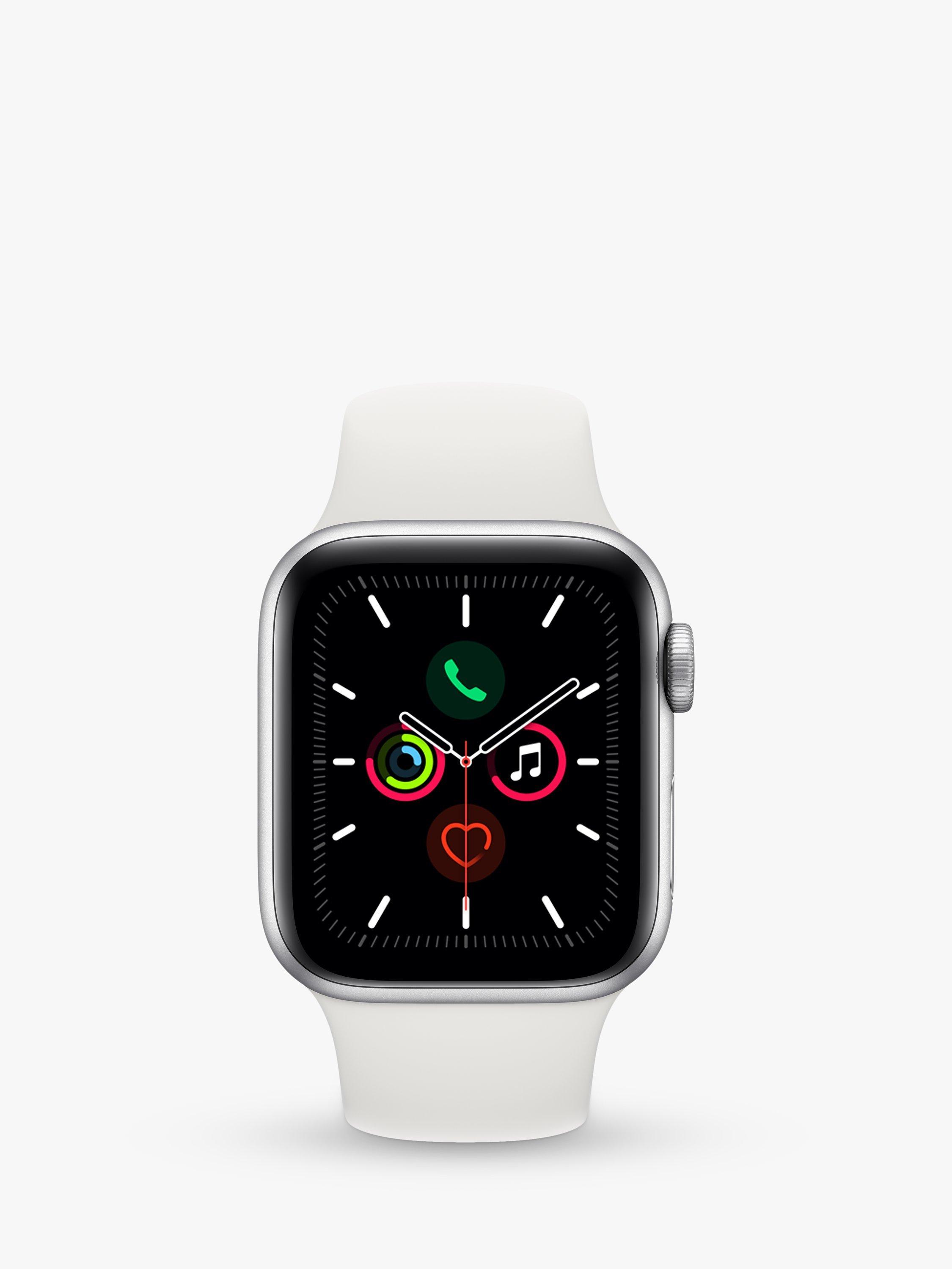 Silver apple watch series 5 on sale