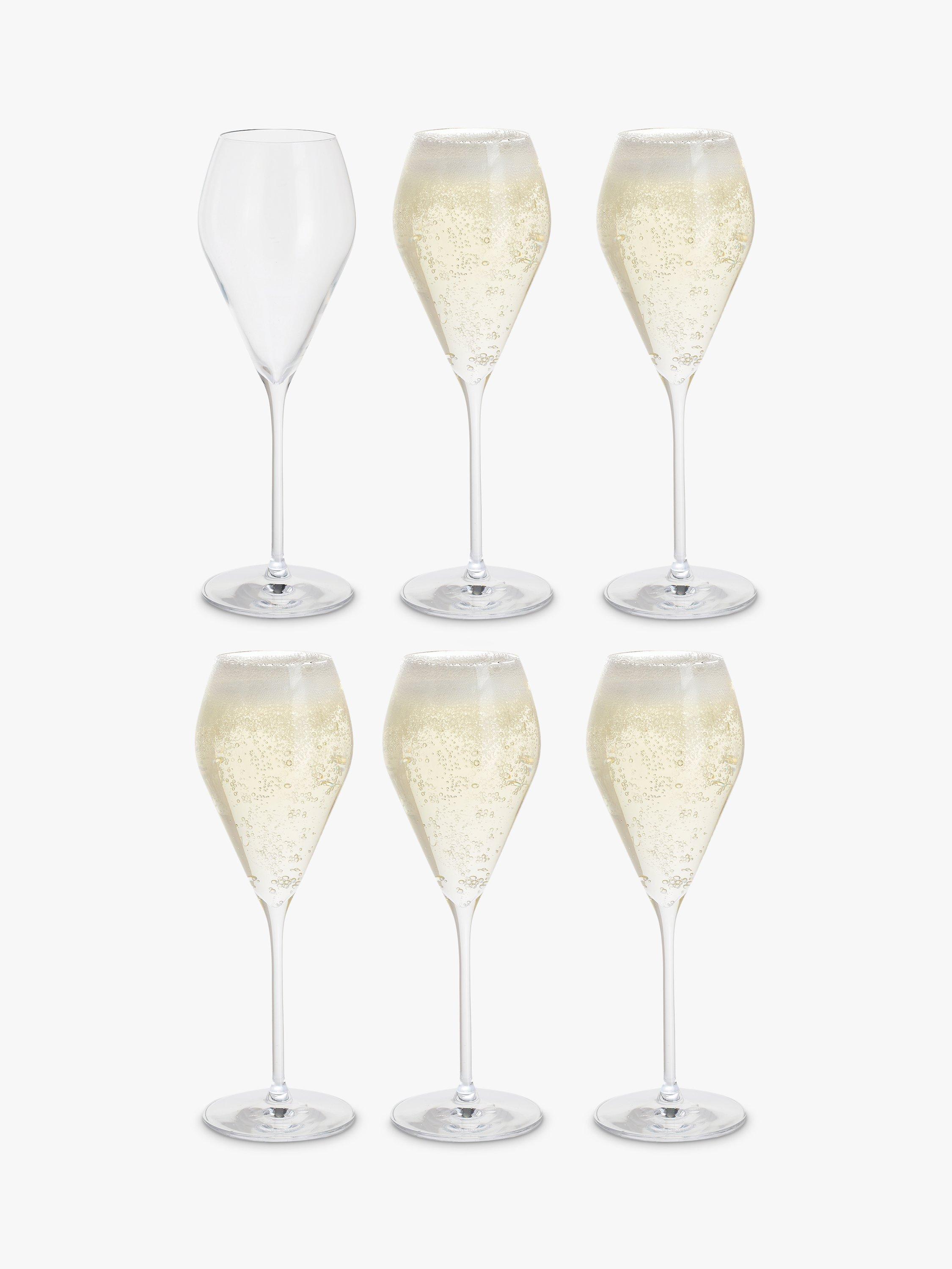 Dartington Crystal Prosecco Party Glasses, 230ml, Set of 6, Clear