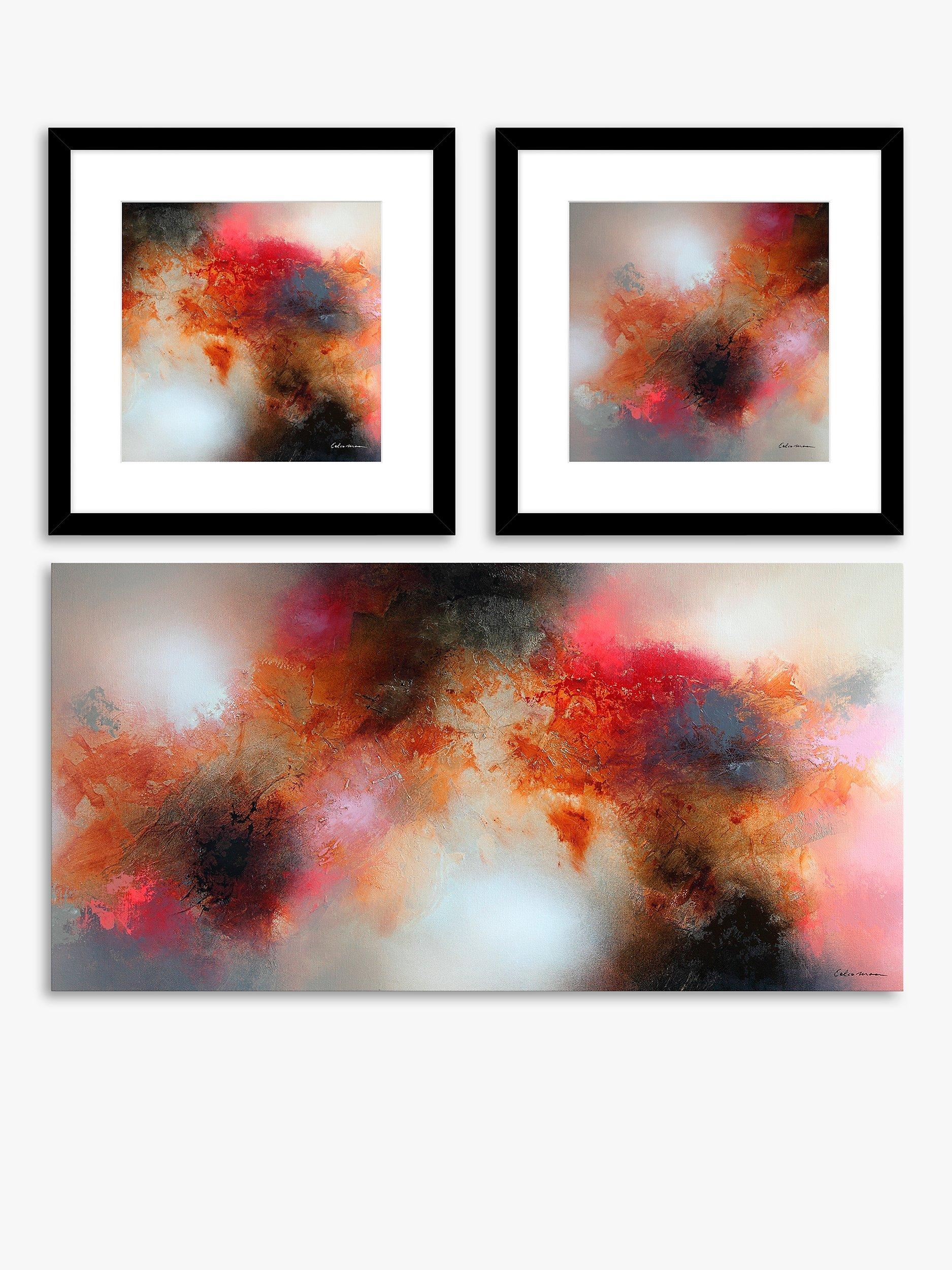 Eelco Maan - Abstract Canvas Prints, Set of 3, Red/Multi