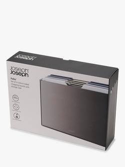 Joseph Joseph Folio Regular Plastic Chopping Boards & Storage Case, Set of 4 - view 2, Grey