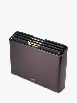 Joseph Joseph Folio Steel Large Chopping Boards & Storage Case, Set of 4, Black