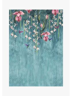 Osborne & Little Trailing Orchid Wallpaper, Blue W7334-01