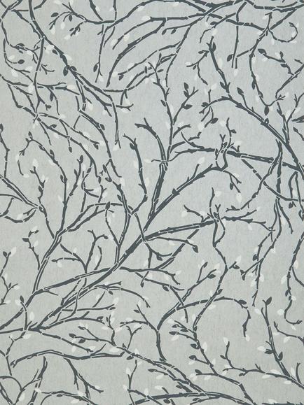 Osborne & Little Twiggy Wallpaper - view 2, Grey W7339-01