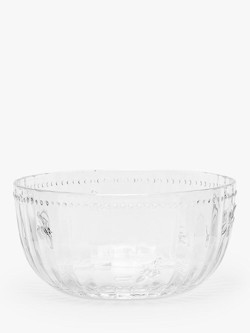 Joules Bee Glass Pudding Bowl, 12cm, Clear