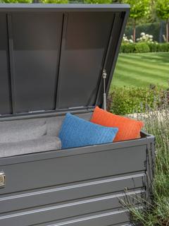 KETTLER Large Aluminium Garden Cushion Storage Box, Anthracite
