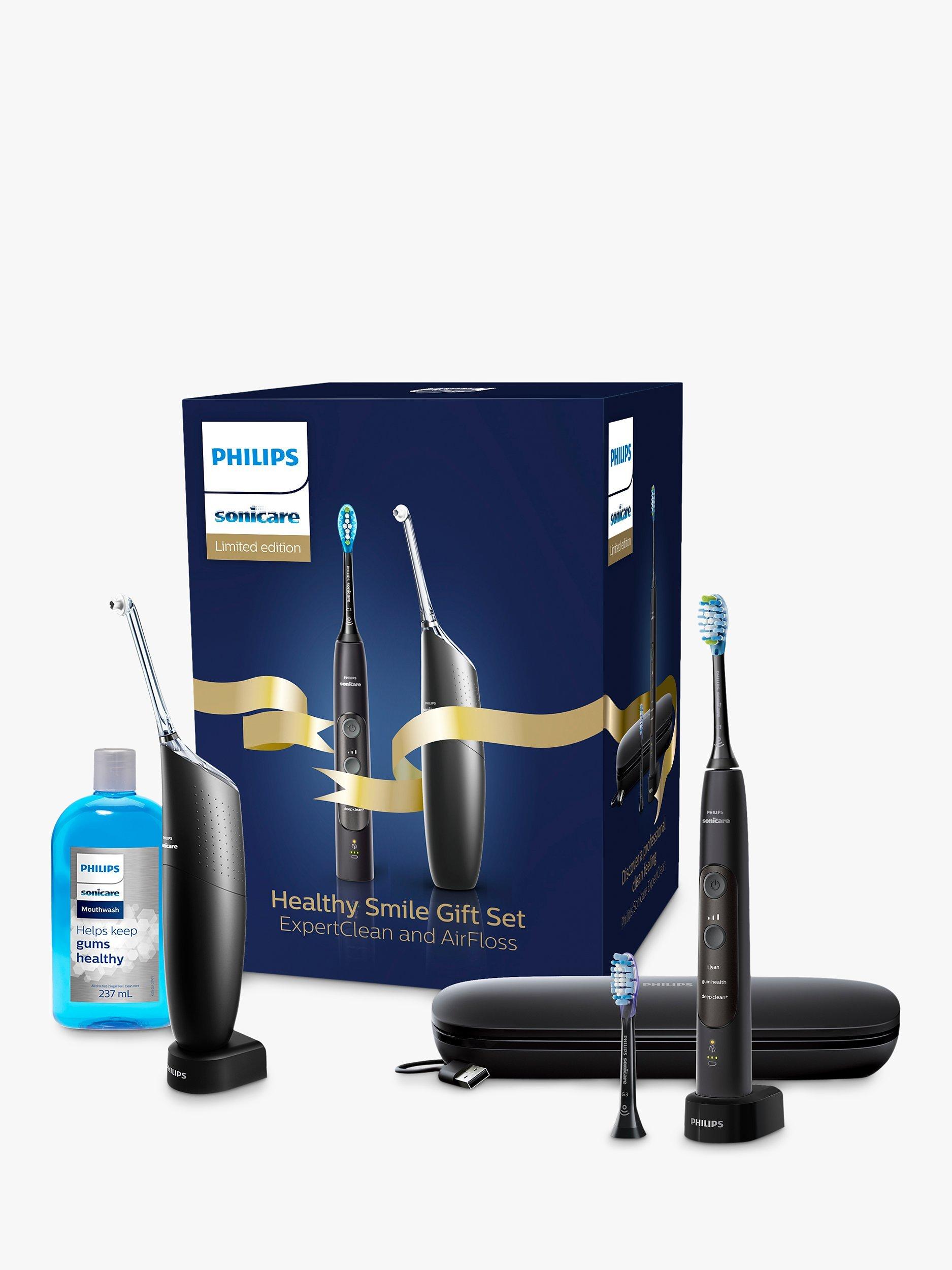 Philips Sonicare Healthy Smile Gift Set with ExpertClean and Airfloss Pro, Black