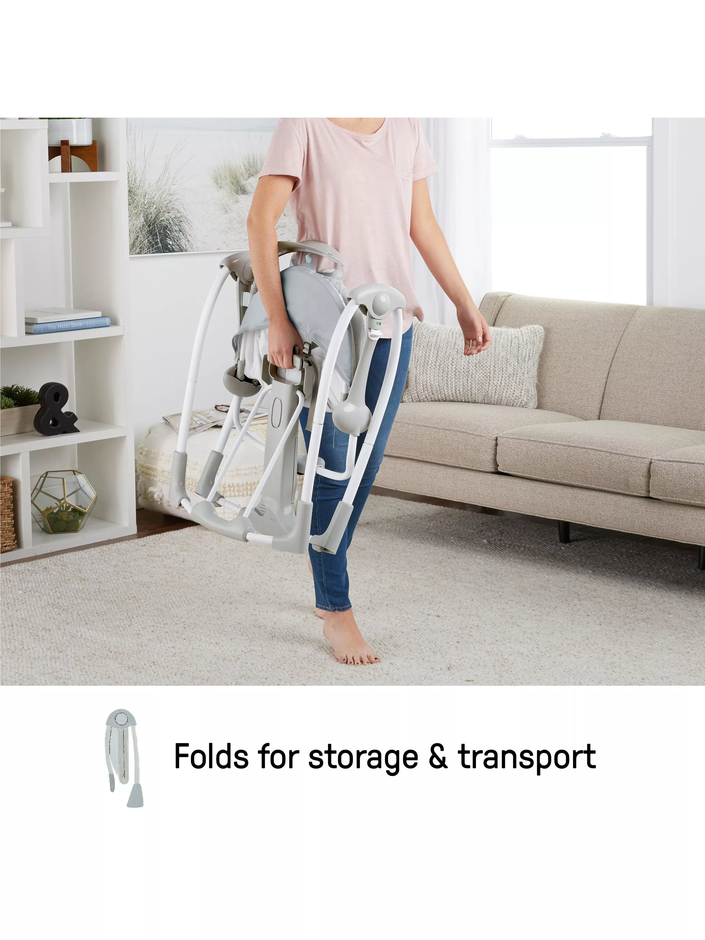 Ingenuity Raylan ConvertMe Swing-2-Seat Portable Swing