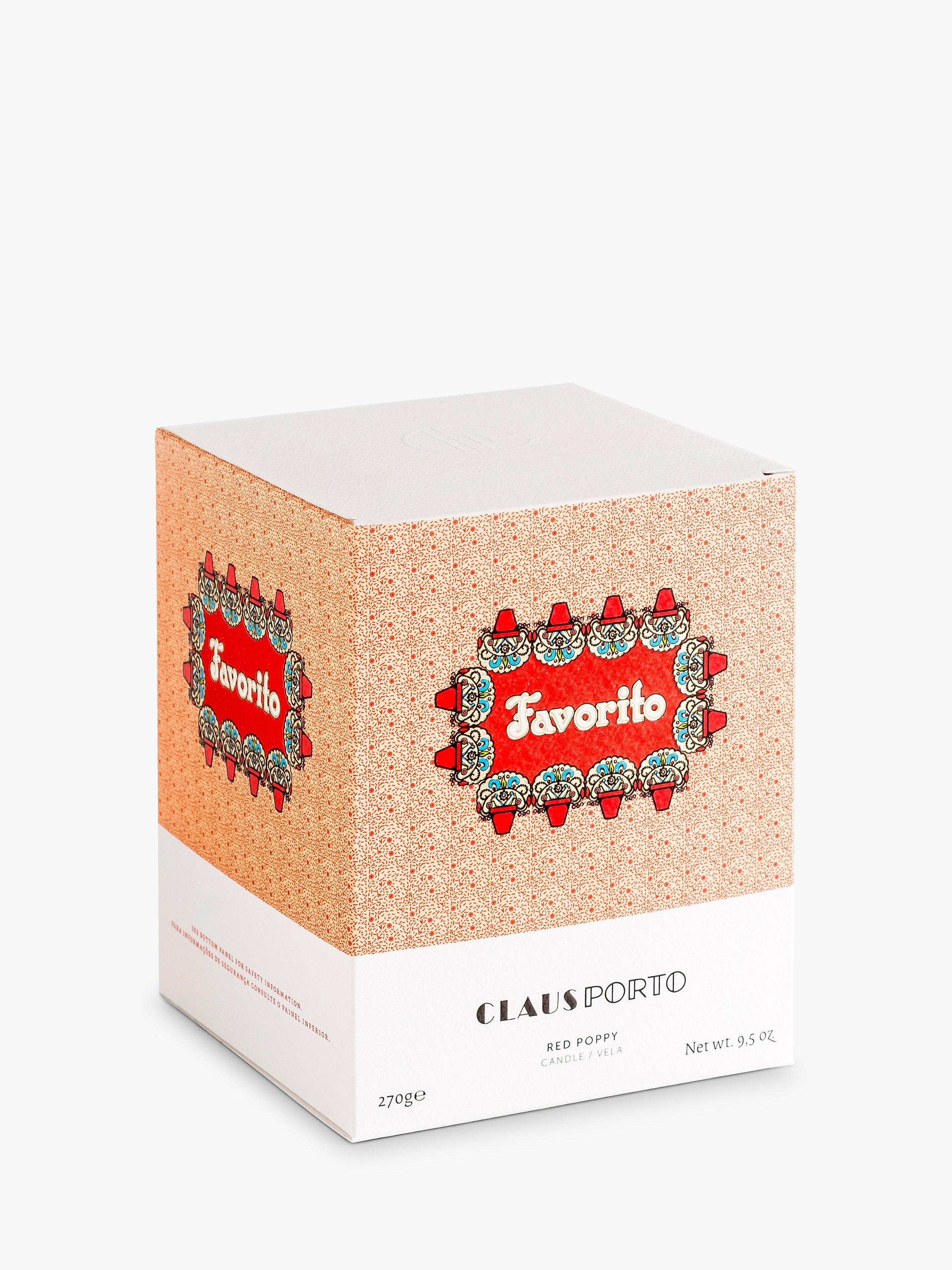 Claus Porto Favorito Red Poppy Candle, 270g