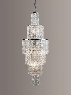 Impex New York Crystal Chandelier Ceiling Light, Clear/Chrome