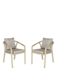 KETTLER Cora Rope Garden Dining Armchairs, Set of 2, FSC-Certified (Acacia Wood), Natural