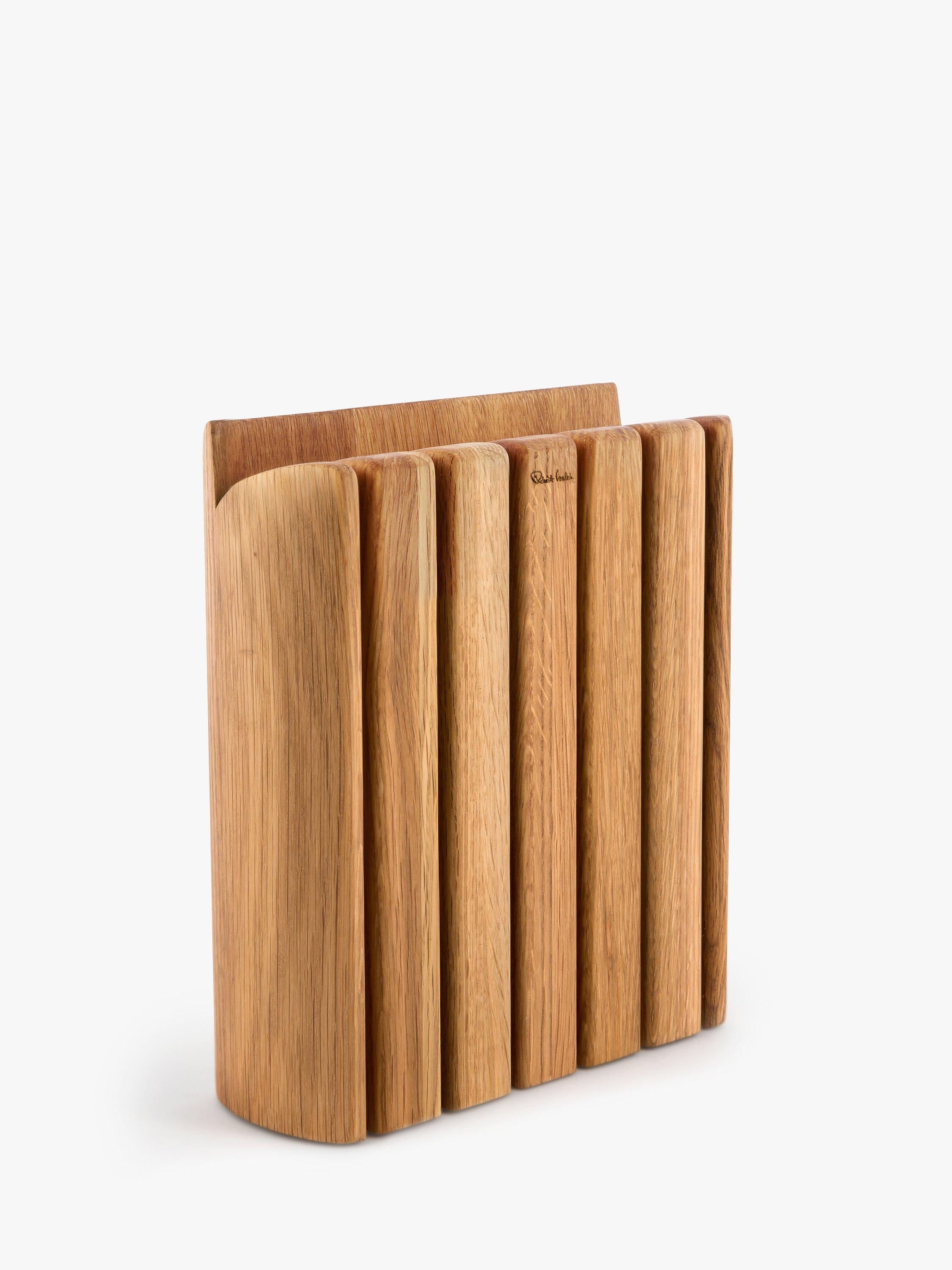 Robert Welch Signature Book Empty Knife Block, Oak Wood