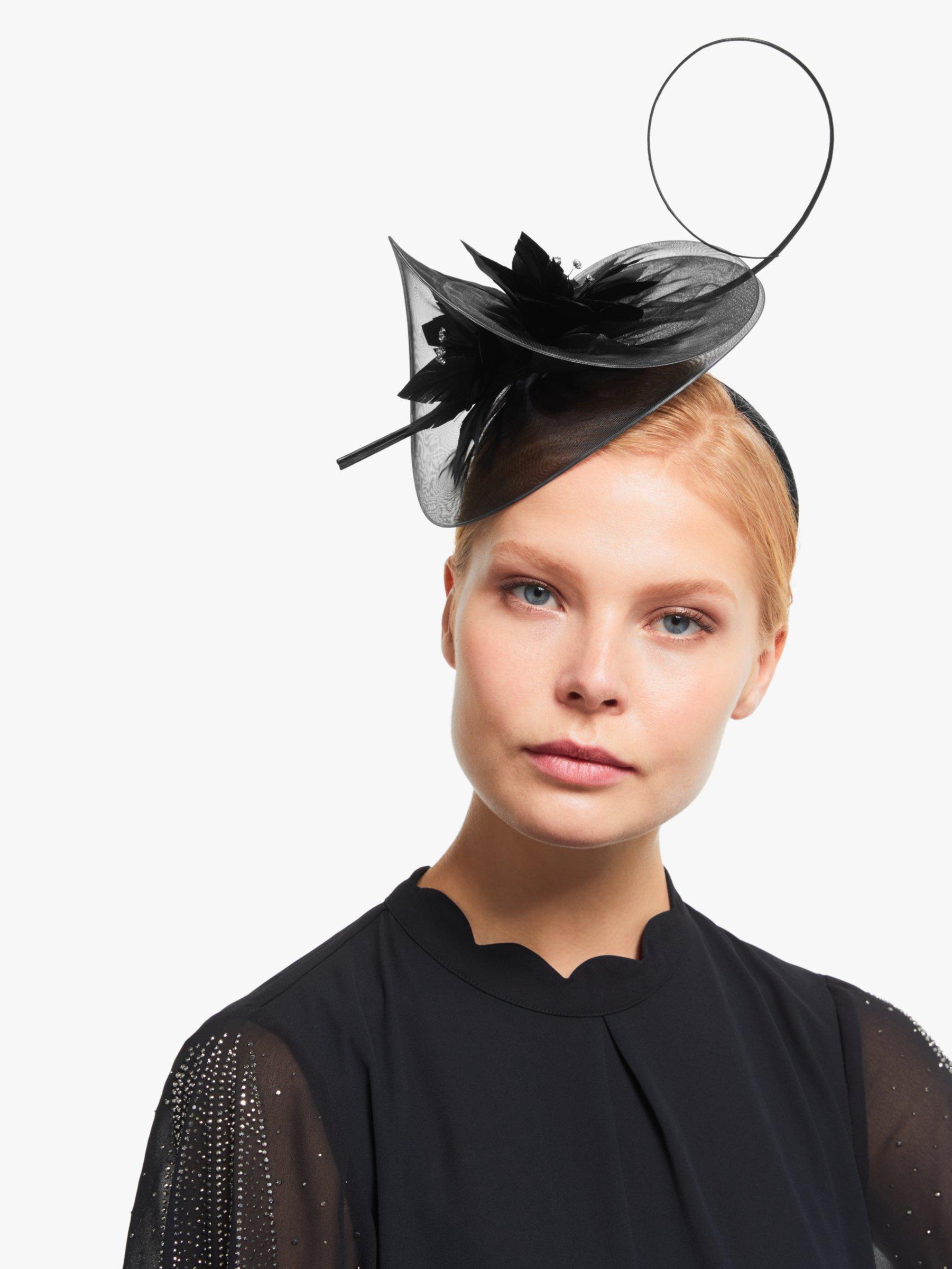 John Lewis Kira Twist Flower Fascinator, Black