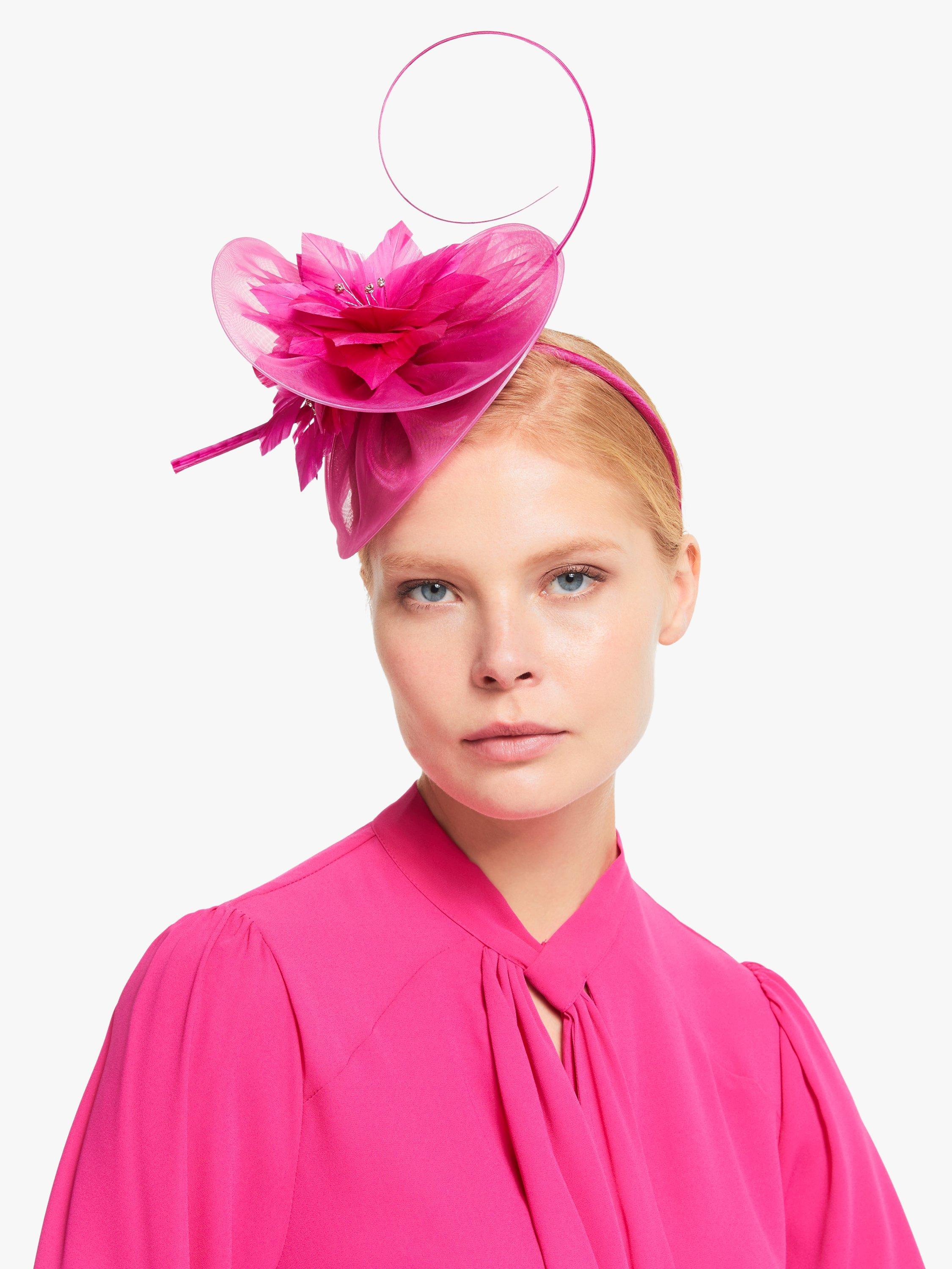 John Lewis Kira Twist Flower Fascinator, Magenta