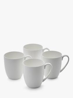 Royal Worcester Serendipity Bone China Mugs, 350ml, Set of 4, White, White