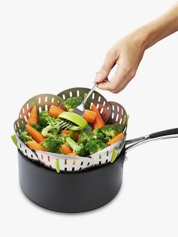 Joseph Joseph Bloom Stainless Steel Folding Steamer Basket, Silver - view 2, Silver