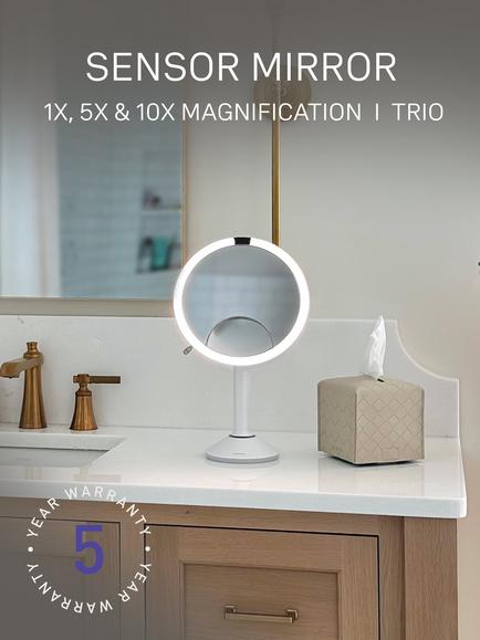 Simplehuman Sensor Beauty Trio Mirror - view 2, White