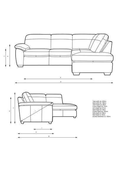 John Lewis Camden 5+ Seater RHF Chaise Corner End Leather Sofa, Dark Leg - view 2, Soft Touch Blue