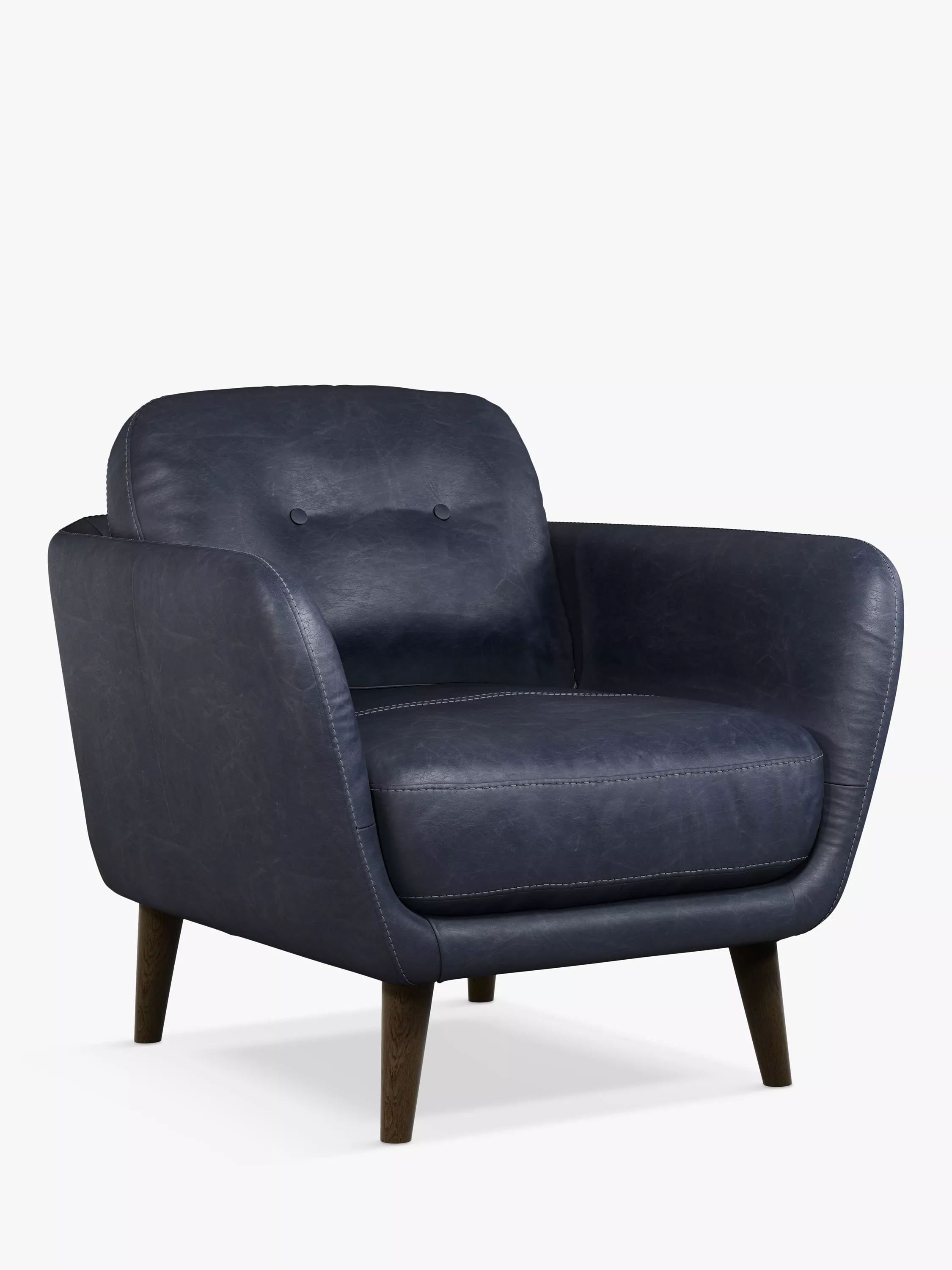 John Lewis Arlo Leather Armchair, Dark Leg