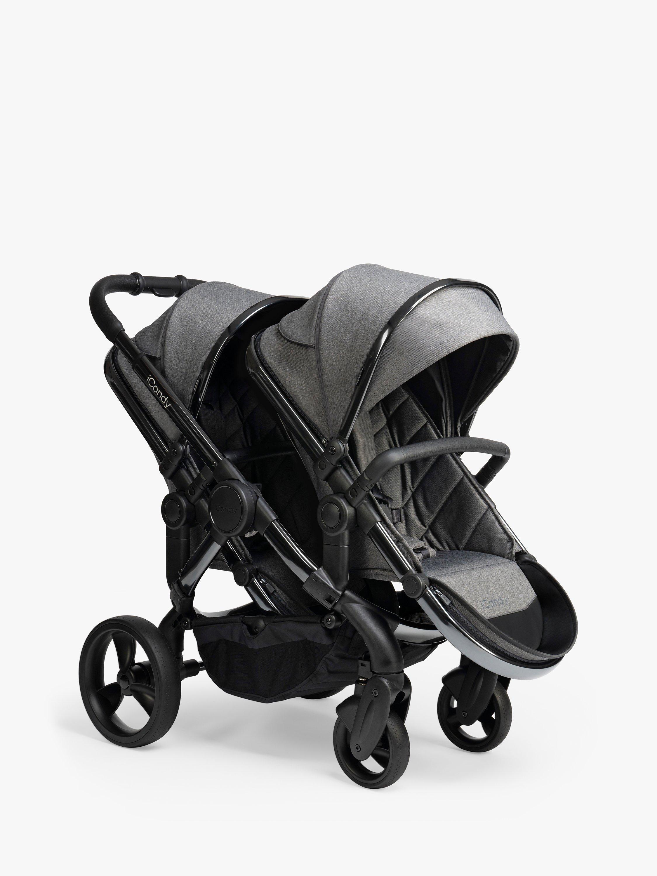 iCandy Peach Double Phantom Pushchair Dark Grey Twill