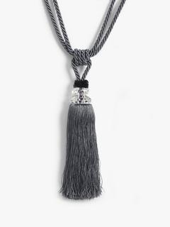 John Lewis Acrylic Tassel Tieback, Dark Grey
