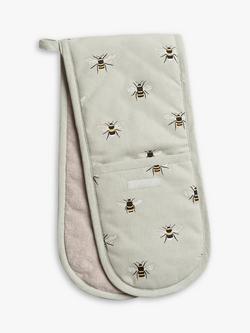 Sophie Allport Bee Double Oven Glove, Green/Multi, Green/Multi
