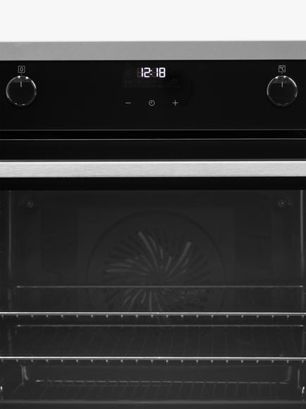 John Lewis JLBIOS641 Built In Electric Single Oven, Black - view 2, Black