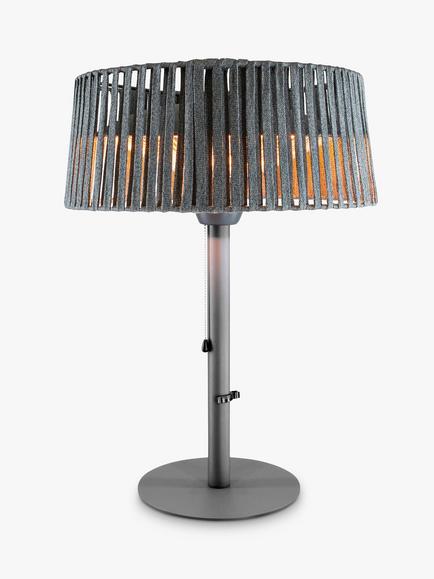 KETTLER Kalos Plush Table Top Electric Patio Heater, Grey, Grey