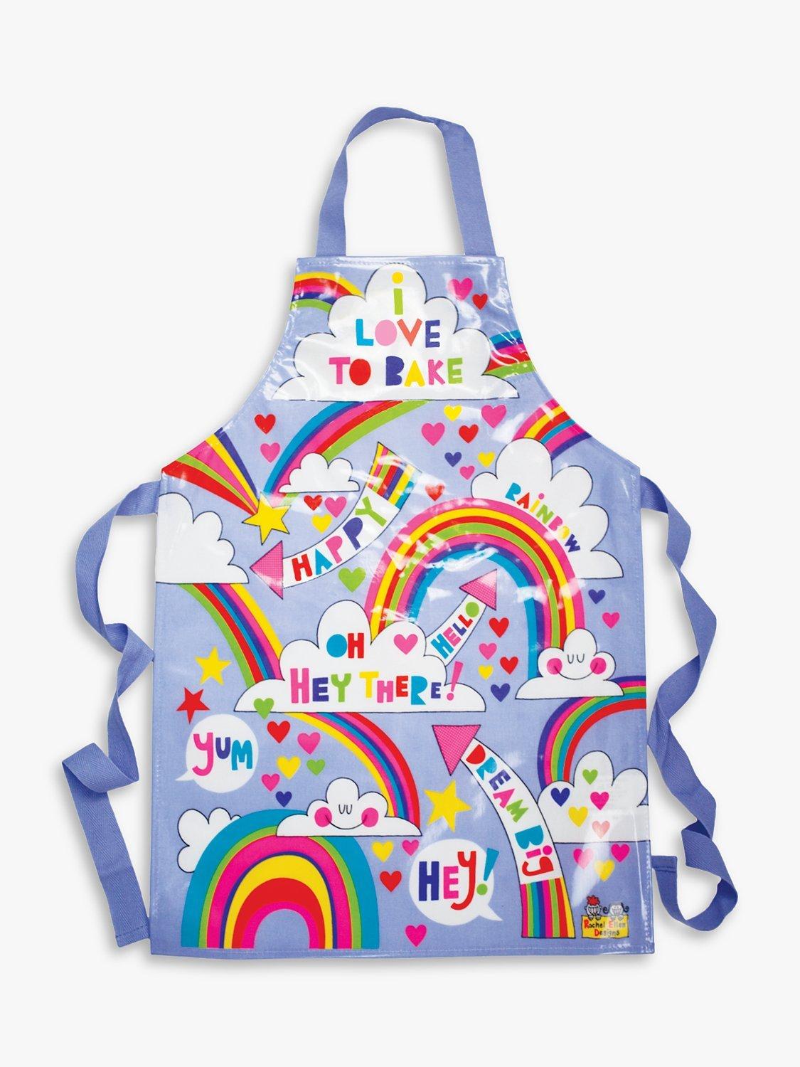 Rachel Ellen I Love to Bake Rainbows Apron